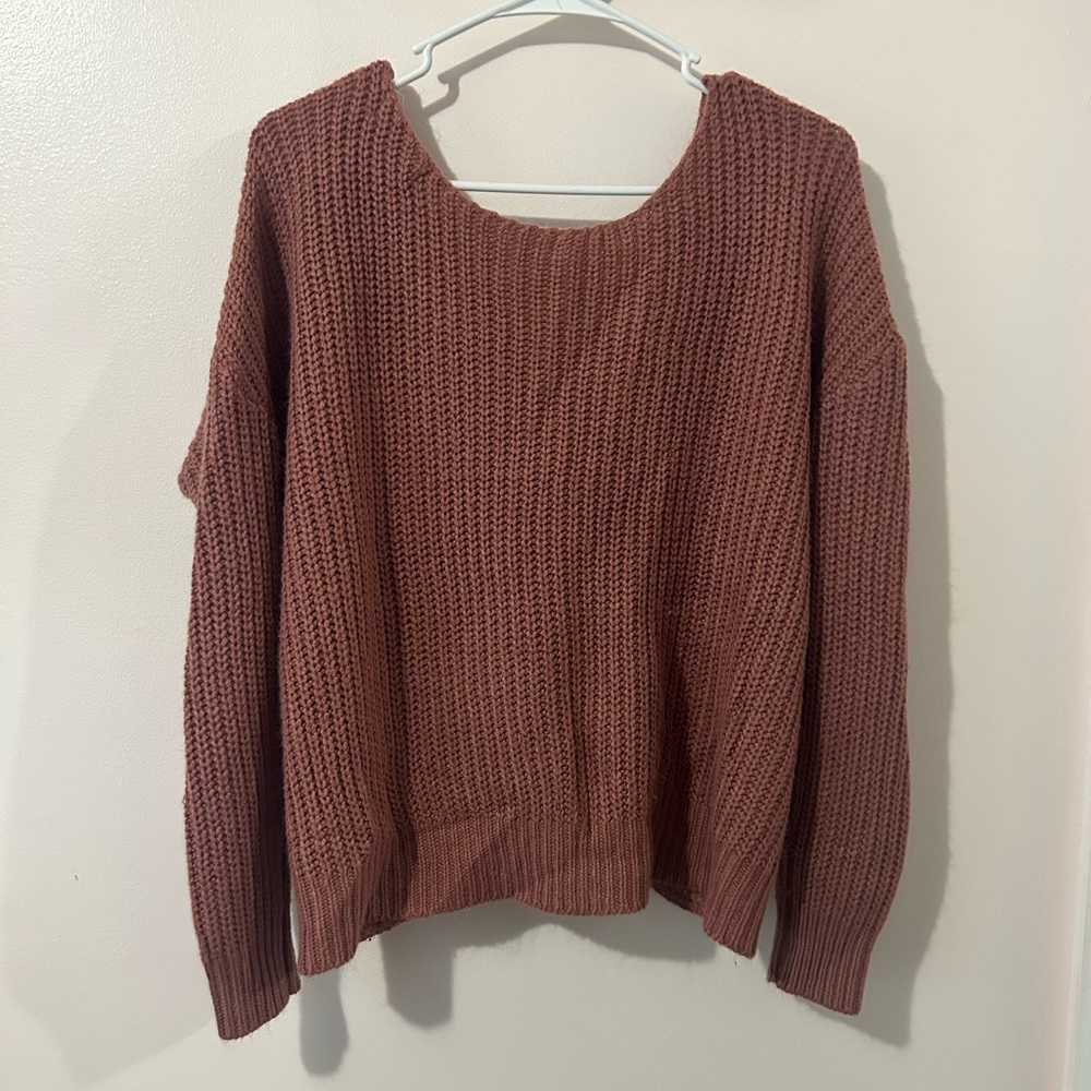 Pink crossed back sweater